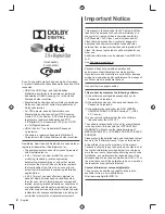 Preview for 2 page of Panasonic Viera TH-60A430G Operating Instructions Manual