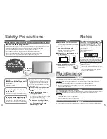 Preview for 3 page of Panasonic Viera TH-65PX600E Operating Instructions Manual