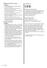 Preview for 6 page of Panasonic VIERA TX-65CX700E Operating Instructions Manual