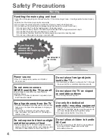 Preview for 4 page of Panasonic Viera TX-L19X10E Operating Instructions Manual