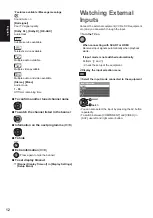 Preview for 12 page of Panasonic Viera TX-L32XM6E Operating Instructions Manual