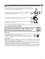 Preview for 5 page of Panasonic Viera TX-P50VT50B Operating Instructions Manual