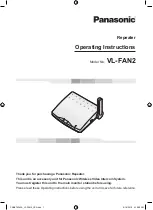 Preview for 1 page of Panasonic VL-FAN2 Operating Instructions Manual