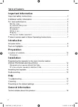 Preview for 2 page of Panasonic VL-FAN2 Operating Instructions Manual