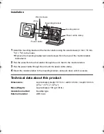 Preview for 2 page of Panasonic VL-GT001A Installation Manual