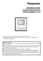 Panasonic VL-MV10 Installation Manual preview