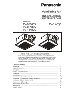 Panasonic WhisperLite FV-05VQ5 User Manual preview