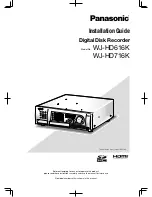 Panasonic WJ-HD616K Installation Manual preview