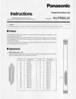 Preview for 1 page of Panasonic WJ-PB85L32 Instructions