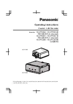 Panasonic WJ-PC200 Operating Instructions Manual preview