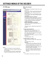 Preview for 74 page of Panasonic WJGXD900 - MPEG2 DECODER Operating Instructions Manual