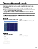 Preview for 73 page of Panasonic WJRT416 - 16CH DIGITAL RECORDER Network Operating Instructions