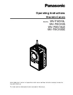 Panasonic WV-TW310L Operating Instructions Manual preview