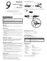 Panasonic WX-CH427 Operating Instructions preview