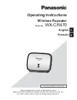 Panasonic WX-CR470 Operating Instructions Manual preview