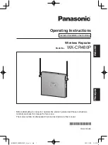 Panasonic WX-CR480P Operating Instructions Manual preview