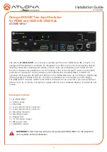 Panduit ATLONA Omega AT-OME-MH21 Installation Manual preview