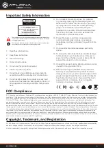 Preview for 4 page of Panduit Atlona OmniStream AT-OMNI-324 Manual