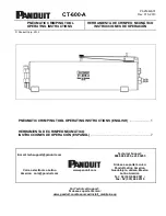 Panduit CT-600-A Operating Instructions Manual preview