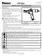 Preview for 1 page of Panduit PPTEH Operation Instructions