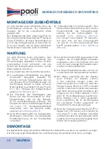 Preview for 30 page of Paoli RED DEVIL 2.0 Operating And Maintenance Manual