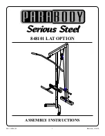 Preview for 1 page of ParaBody 848101 Assembly Instructions Manual