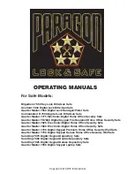 Preview for 1 page of Paragon Brigadiere 7550 Operating Manual