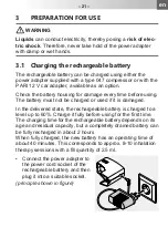 Preview for 21 page of Pari Akku Instructions For Use Manual