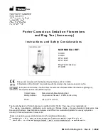 Preview for 1 page of Parker C3000 Instructions And Safety Considerations