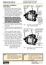 Preview for 2 page of Parker VP1-110 Series Installation And Start-Up Manual