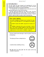 Preview for 2 page of Parkinson Cowan CSIG 317 Owner'S And Installation Manual