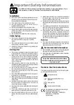 Preview for 2 page of Parkinson Cowan Mixed Fuel Cooker CSIM 509 Instruction Booklet