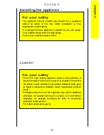 Preview for 25 page of Parkinson Cowan Renown RG50MG Operating And Installation Instructions