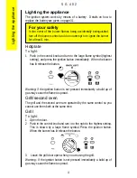 Preview for 4 page of Parkinson Cowan SG402W Operating And Installation Instructions