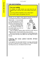 Preview for 24 page of Parkinson Cowan SG402W Operating And Installation Instructions