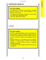 Preview for 29 page of Parkinson Cowan SG402W Operating And Installation Instructions