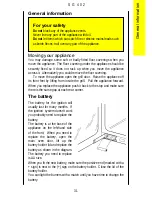 Preview for 31 page of Parkinson Cowan SG402W Operating And Installation Instructions