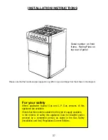 Preview for 37 page of Parkinson Cowan SG402W Operating And Installation Instructions