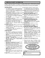 Preview for 2 page of Parkinson Cowan SIM 514 Operating And Installation Instructions