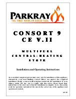 Parkray consort 9 CE V.II Installation And Operating Instructions Manual preview