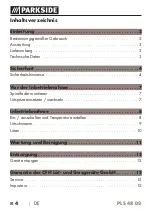 Preview for 4 page of Parkside 288070 Instructions For Use Manual