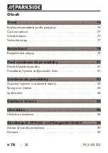 Preview for 78 page of Parkside 288070 Instructions For Use Manual