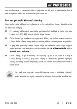 Preview for 91 page of Parkside 288070 Instructions For Use Manual