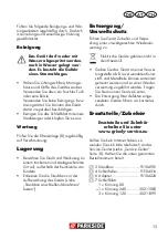 Preview for 13 page of Parkside 317724 Translation Of The Original Instructions