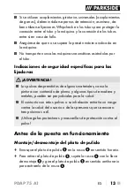 Preview for 16 page of Parkside 339152 1910 Translation Of The Original Instructions