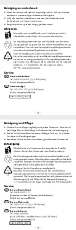 Preview for 14 page of Parkside 347905_2001 Operating Instructions And Safety Instructions