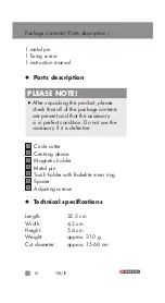 Preview for 16 page of Parkside 356278 2004 Operation And Safety Notes Translation Of The Original Instructions