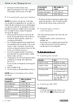 Preview for 40 page of Parkside 72316 Operation And Safety Notes