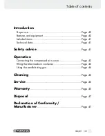 Preview for 39 page of Parkside PDSP 1000 A1 SANDBLASTER GUN Operation And Safety Notes