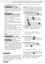 Preview for 13 page of Parkside PFBS 9.6 A1 Operation And Safety Notes